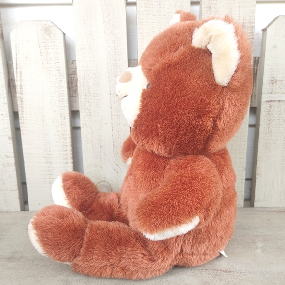 Vintage 1984 Brownish Red Plush Teddy Bear 18" K.B. Bros Stuffed Animal RARE - Picture 7 of 13